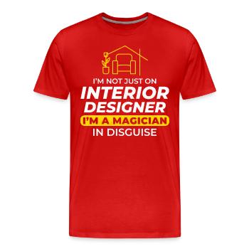 Interior Designer Decoration Design Professional - Men's Premium Organic T-Shirt - red - Front - Damien (186cm)