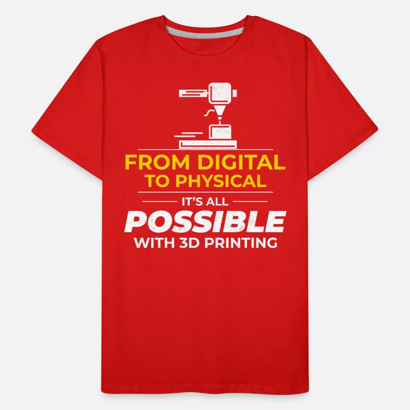 3D Printer 3D Printing Men's Premium Organic T-Shirt