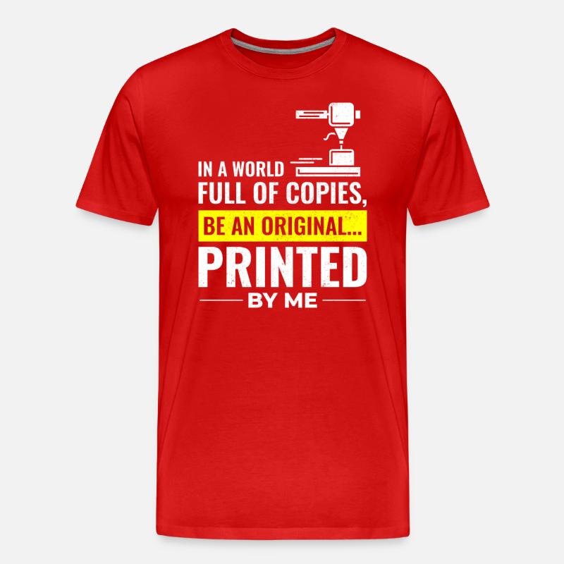 3D Printer 3D Printing - Men's Premium Organic T-Shirt - red