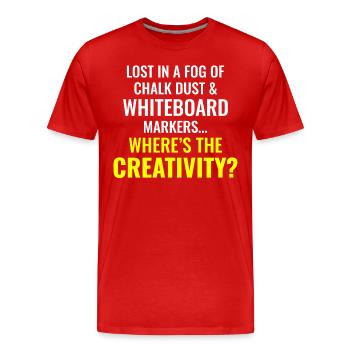 Travail Mèmes Bureau-Humour Lieu De Travail Drôle - T-shirt bio Premium Homme - rouge - Devant - Damien (186cm)