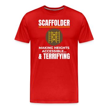 Plate-forme d’échafaudage d’échafaudage de constructeur d’échafaudages - T-shirt bio Premium Homme - rouge - Devant - Damien (186cm)