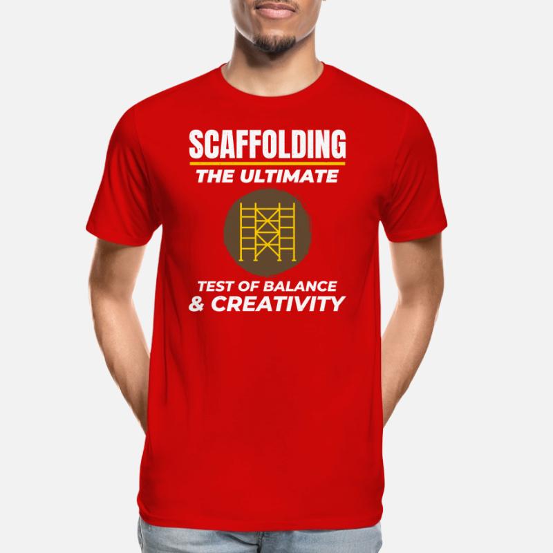 Plate-forme d’échafaudage d’échafaudage de constructeur d’échafaudages T-shirt bio Premium Homme