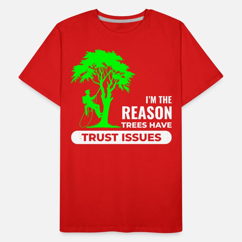 Arborist Tree Surgeon Climber Climbing Trimmer Men's Premium Organic T-Shirt