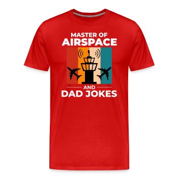 Air Traffic Controller Dad ATC Aviation Humor - Men's Premium Organic T-Shirt - red - Front - Damien (186cm)