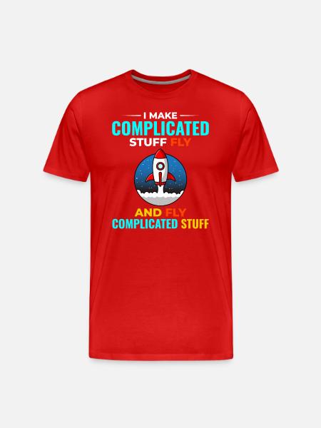 Aerospace Engineer Astronautical Rocket Scientist - Men's Premium Organic T-Shirt - red