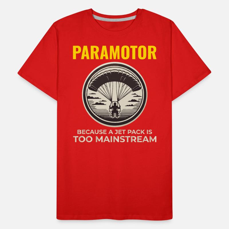 Paramotor Pilot Paramotoring Powered Paraglider Men's Premium Organic T-Shirt