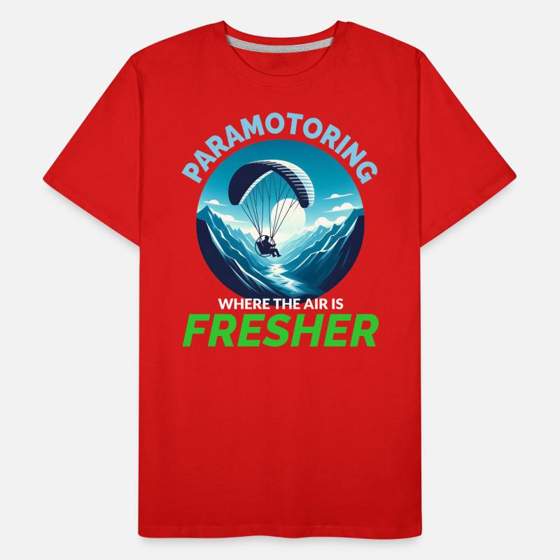 Paramotor Pilot Paramotoring Powered Paraglider Men's Premium Organic T-Shirt