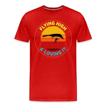 Hang Gliding Air Sports Adventure Soaring Pilot - Men's Premium Organic T-Shirt - red - Front - Damien (186cm)