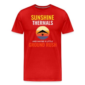Hang Gliding Air Sports Adventure Soaring Pilot - Men's Premium Organic T-Shirt - red - Front - Damien (186cm)