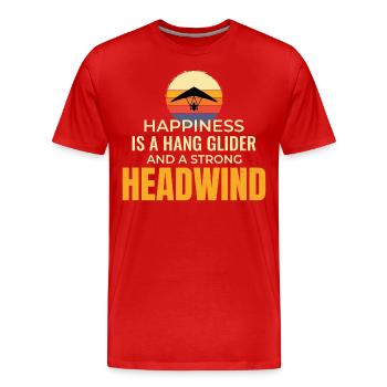 Hang Gliding Air Sports Adventure Soaring Pilot - Men's Premium Organic T-Shirt - red - Front - Damien (186cm)