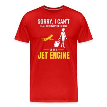 Flugbegleiter Flugpersonal - Männer Premium Bio T-Shirt - Rot - Vorne - Damien (186cm)