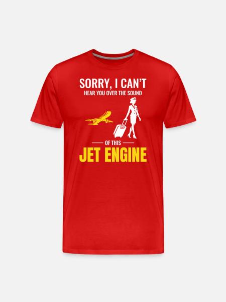Flugbegleiter Flugpersonal - Männer Premium Bio T-Shirt - Rot