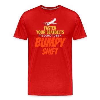 Flugbegleiterin Flugkabine Besatzung Flugbegleiterin - Männer Premium Bio T-Shirt - Rot - Vorne - Damien (186cm)