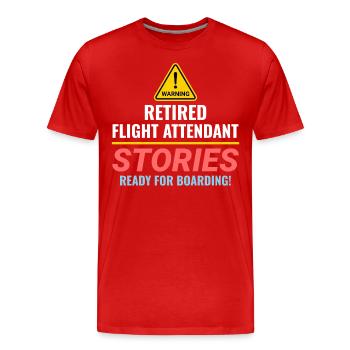 Flugbegleiter im Ruhestand Flugbegleiter Flugbegleiter - Männer Premium Bio T-Shirt - Rot - Vorne - Damien (186cm)