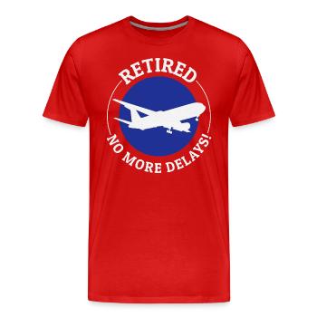 Flugbegleiter im Ruhestand Flugbegleiter Flugbegleiter - Männer Premium Bio T-Shirt - Rot - Vorne - Damien (186cm)