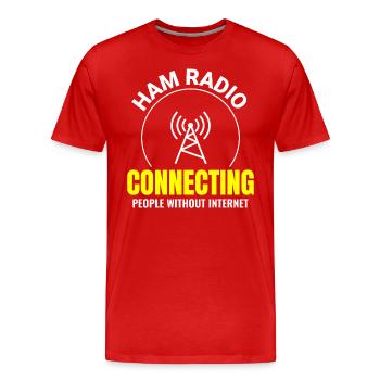 Opérateur radio amateur Fréquence des ondes radio - T-shirt bio Premium Homme - rouge - Devant - Damien (186cm)