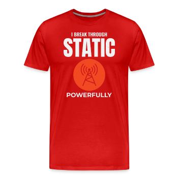 Opérateur radio amateur Fréquence des ondes radio - T-shirt bio Premium Homme - rouge - Devant - Damien (186cm)