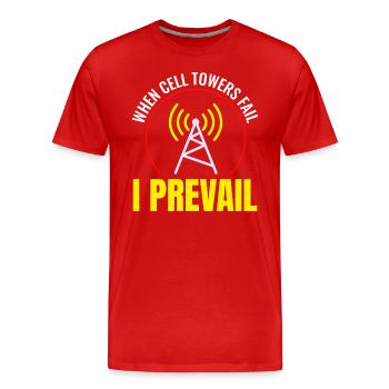 Opérateur radio amateur Fréquence des ondes radio - T-shirt bio Premium Homme - rouge - Devant - Damien (186cm)