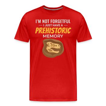 Chasse aux fossiles Paléontologie Géologie de collection - T-shirt bio Premium Homme - rouge - Devant - Damien (186cm)
