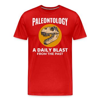 Chasse aux fossiles Paléontologie Collectionneur Préhistorique - T-shirt bio Premium Homme - rouge - Devant - Damien (186cm)