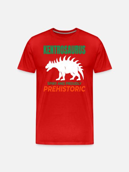 Kentrosaurus Dinosaur Dino Paleontologist Fossil - Men's Premium Organic T-Shirt - red