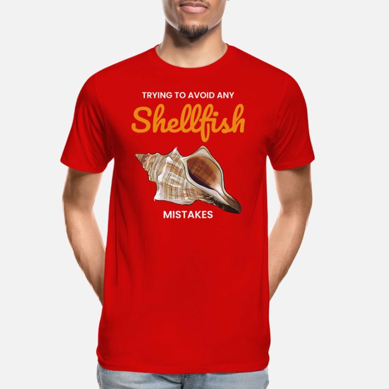 Conch Seashells Collector Beachcomber Shellfish Men's Premium Organic T-Shirt