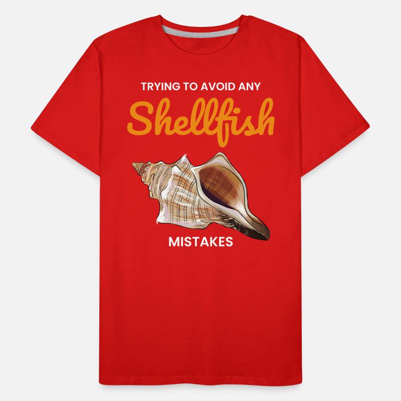 Conch Seashells Collector Beachcomber Shellfish Men's Premium Organic T-Shirt