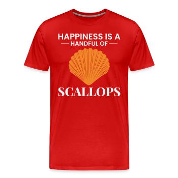 Pétoncles Coquillages Collector Beachcomber Crustacés - T-shirt bio Premium Homme - rouge - Devant - Damien (186cm)