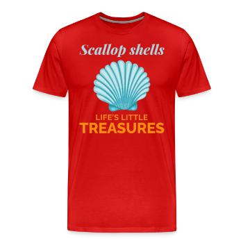 Pétoncles Coquillages Collector Beachcomber Crustacés - T-shirt bio Premium Homme - rouge - Devant - Damien (186cm)