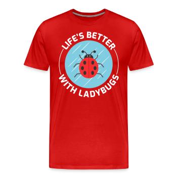Marienkäfer Insektensammler Entomologie - Männer Premium Bio T-Shirt - Rot - Vorne - Damien (186cm)