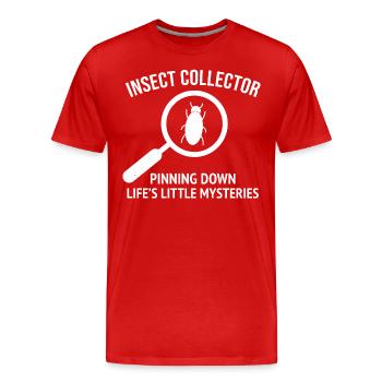 Insektensammler Entomologie Entomologe Käferliebhaber - Männer Premium Bio T-Shirt - Rot - Vorne - Damien (186cm)