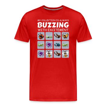 Insektensammler Entomologie Entomologe Käferliebhaber - Männer Premium Bio T-Shirt - Rot - Vorne - Damien (186cm)