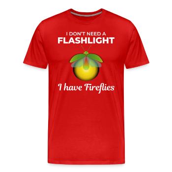 Lucioles Firefly Lightning Bug Insect Collector - T-shirt bio Premium Homme - rouge - Devant - Damien (186cm)