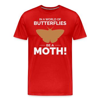 Motte nachtaktives Tier Insektensammler Entomologie - Männer Premium Bio T-Shirt - Rot - Vorne - Damien (186cm)