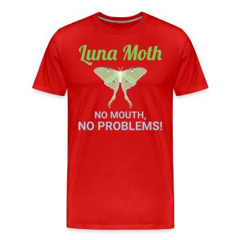Luna Motte Nachtaktives Tier Insektensammler - Männer Premium Bio T-Shirt - Rot - Vorne - Damien (186cm)