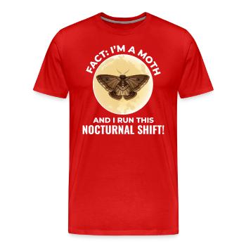 Motte nachtaktives Tier Insektensammler Entomologie - Männer Premium Bio T-Shirt - Rot - Vorne - Damien (186cm)