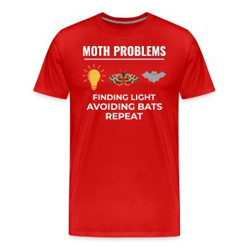 Motte nachtaktives Tier Insektensammler Entomologie - Männer Premium Bio T-Shirt - Rot - Vorne - Damien (186cm)