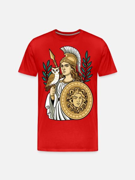Athene - Männer Premium Bio T-Shirt - Rot