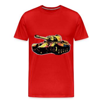 Chars Chars principaux Chars de combat Chars Chars Pilotes de chars - T-shirt bio Premium Homme - rouge - Devant - Damien (186cm)