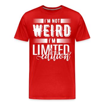 I'm Not Weird I'm Limited Edition - Männer Premium Bio T-Shirt - Rot - Vorne - Damien (186cm)
