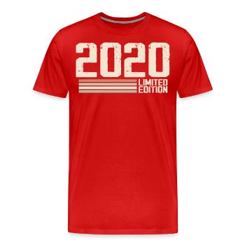 2020 Vintage 2020 Birthday 2020 Retro 2020 - Men's Premium Organic T-Shirt - red - Front - Damien (186cm)
