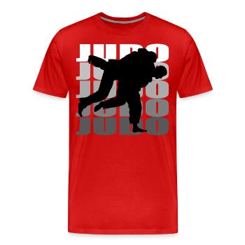 Judo - Männer Premium Bio T-Shirt - Rot - Vorne - Damien (186cm)