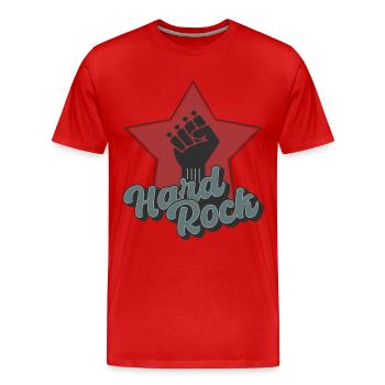 Musique Heavy Metal, Hard Rock, Musique Rock - T-shirt bio Premium Homme - rouge - Devant - Damien (186cm)