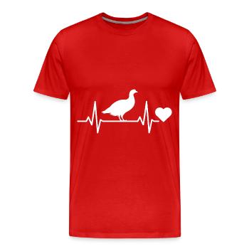 Auerhahn - Männer Premium Bio T-Shirt - Rot - Vorne - Damien (186cm)
