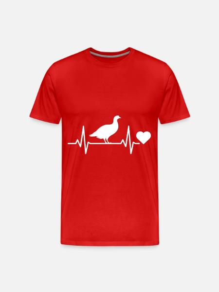 Auerhahn - Männer Premium Bio T-Shirt - Rot