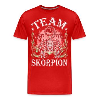 Sternzeichen Skorpion - Männer Premium Bio T-Shirt - Rot - Vorne - Damien (186cm)