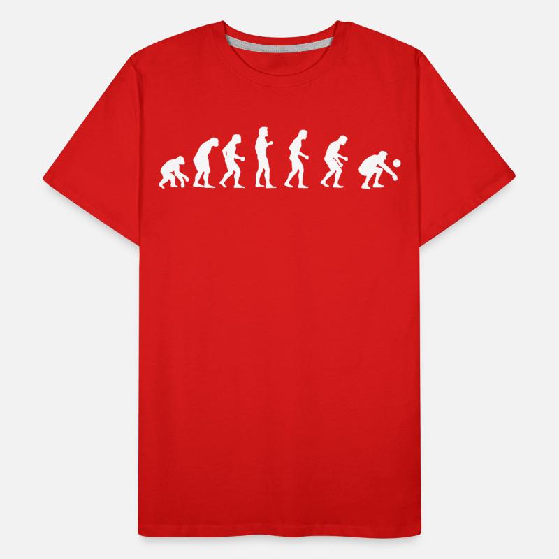 Volley-ball de l'évolution humaine T-shirt bio Premium Homme