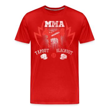 MMA Tapout or Blackout - Männer Premium Bio T-Shirt - Rot - Vorne - Damien (186cm)