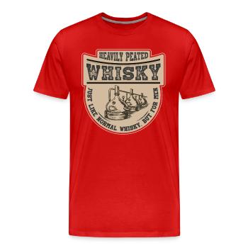Funny Whiskey Whisky Drinker Vintage Saying - Men's Premium Organic T-Shirt - red - Front - Damien (186cm)
