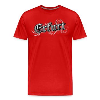 Erfurt Allemagne de l’Est Vintage Look - T-shirt bio Premium Homme - rouge - Devant - Damien (186cm)